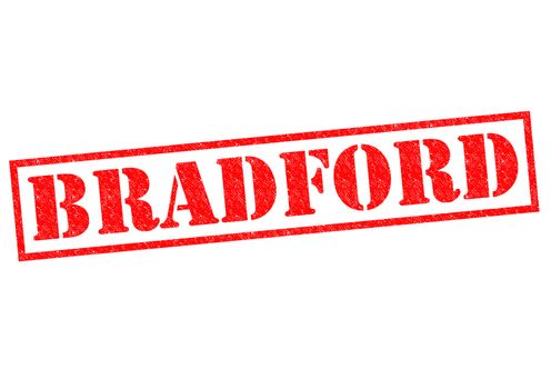 BRADFORD red rubber stamp on a white background.