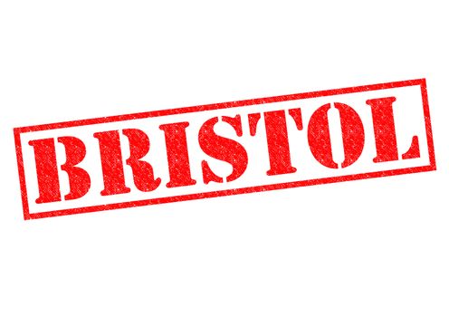 BRISTOL red rubber stamp on a white background.