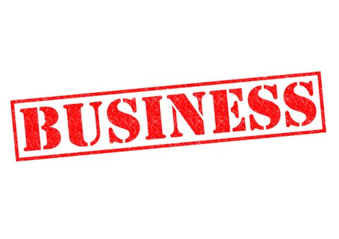 BUSINESS red Rubber Stamp over a white background.