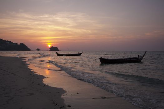 Sunset at Nai Yang beach, huket, Thailand