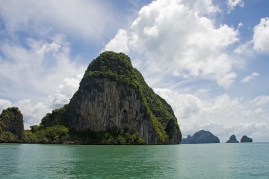 The green waters of Phang Nga Bay, Thailand