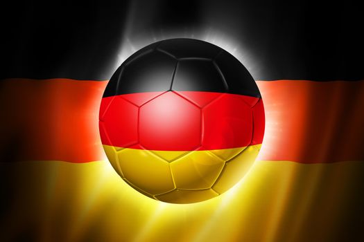 3D soccer ball with Germany team flag, world football cup Brazil 2014