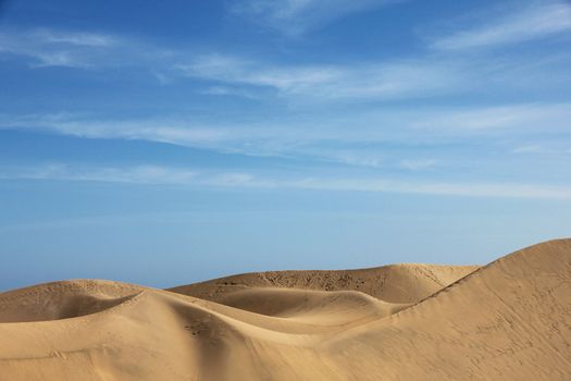 Spain. Canary Islands. Gran Canaria island. Dunes of Maspalomas