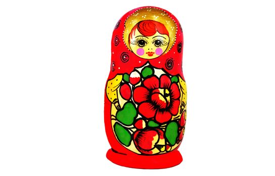 matryoshka dolls isolated on white background