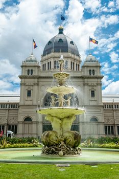 Royal Exhibition Building near Carlton Gardens in Melbourne, Victoria, Australia.