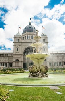 Royal Exhibition Building near Carlton Gardens in Melbourne, Victoria, Australia.