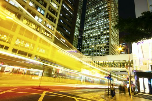modern city traffic at night 