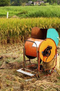 Vintage rice wood machine 