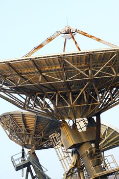 Satellite Communications Dishes on top of TV Station