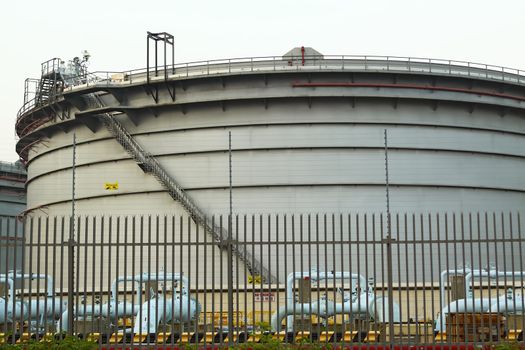 gas tanks in the industrial estate, suspension energy for transportation and household use 