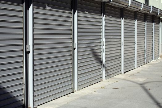  corrugated metal doors of garages