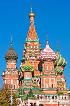 Saint Basil Cathedral at Red Square, Moscow Kremlin, Russia.