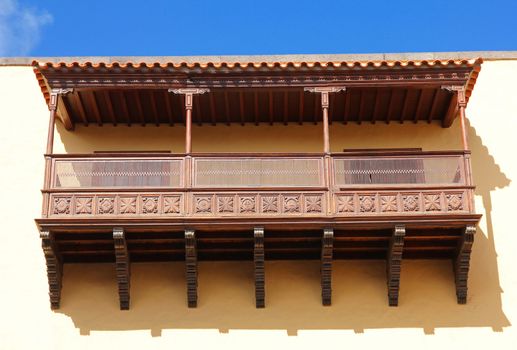 Spain. Canary Islands. Gran Canaria island. Las Palmas de Gran Canaria. Columbus House Detail (Casa de Colon). Balcony 