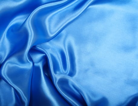 Smooth elegant blue silk can use as background 