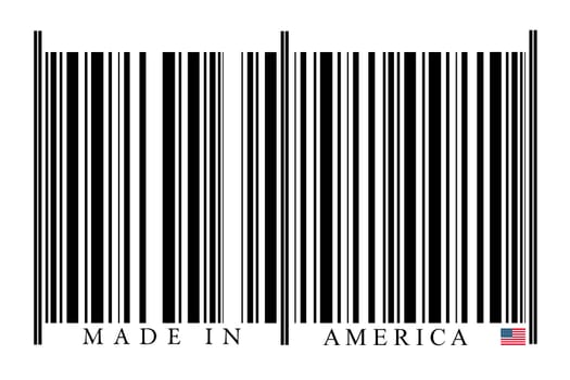 American Barcode on white background
