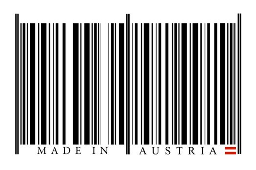 Austria Barcode on white background