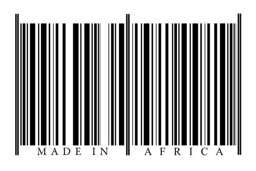 African Barcode on white background