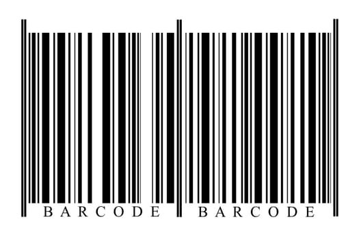 Blanc Barcode on white background