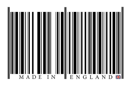 England Barcode on white background