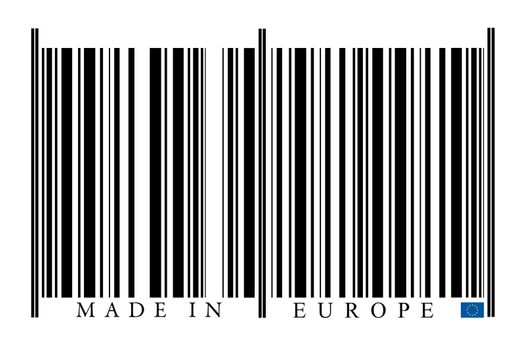 European Union Barcode on white background
