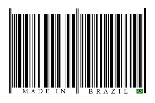 Brazil Barcode on white background