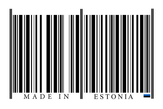 Estonia Barcode on white background