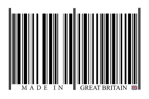 Great Britain Barcode on white background