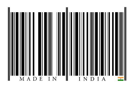 India Barcode on white background