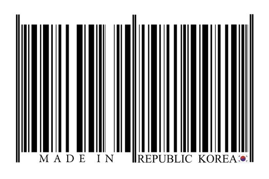 Republic of Korea Barcode on white background