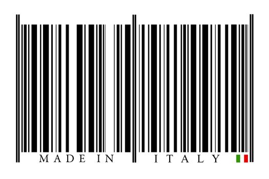 Italy Barcode on white background
