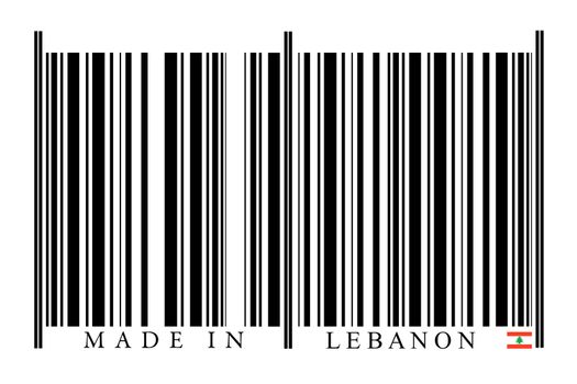 Lebanon Barcode on white background