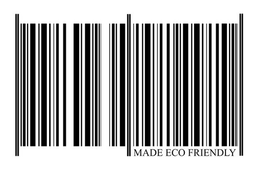 Eco Friendly Barcode on white background