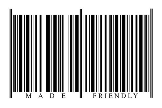 Friendly Barcode on white background