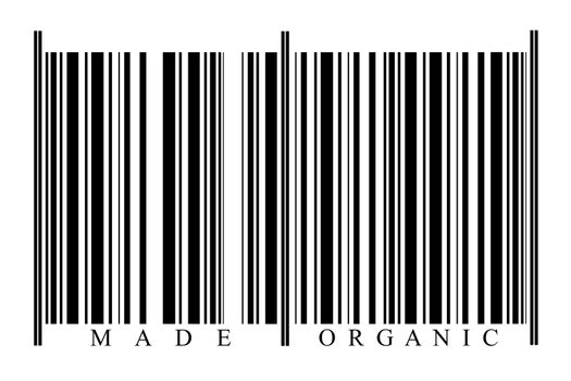 Organic Barcode on white background