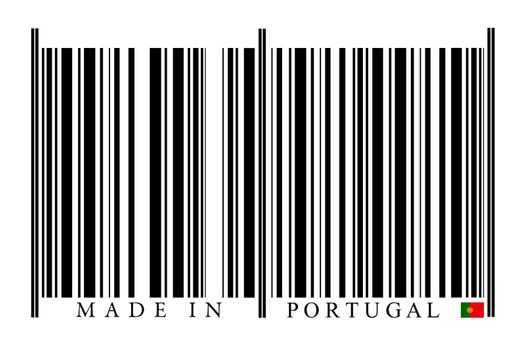 Portugal Barcode on white background