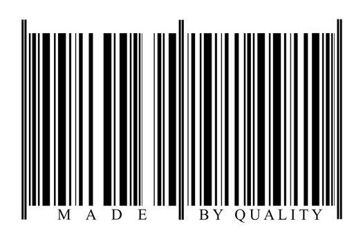Quality Barcode on white background