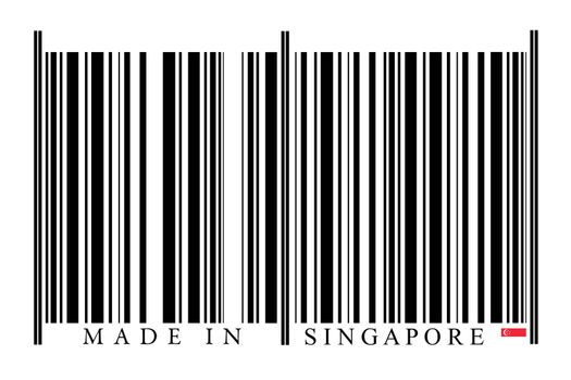Singapore barcode on white background