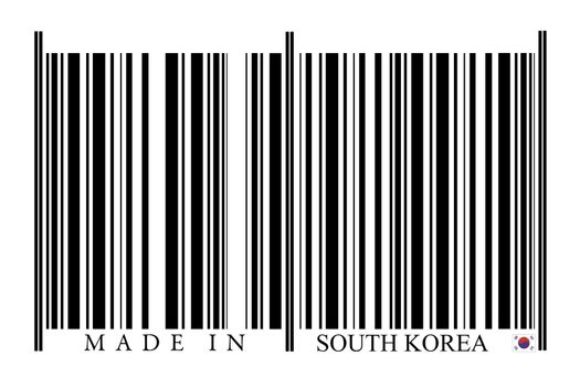 Republic of Korea Barcode on white background