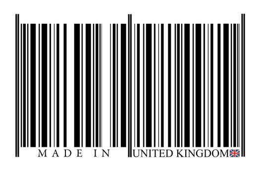 United Kingdom Barcode on white Background