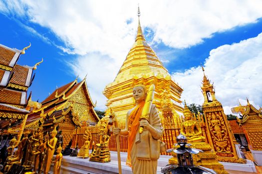 Wat Phra That Doi Suthep is a major tourist destination of Chiang Mai, Thailand. 