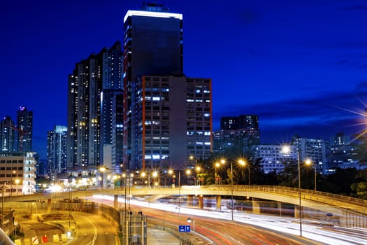 Hong Kong Kowloon city night 