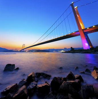 Sunset at Tsing Ma Bridge 