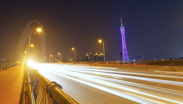 Guangzhou traffic night