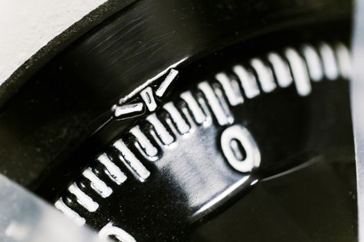 safe lock closeup 
