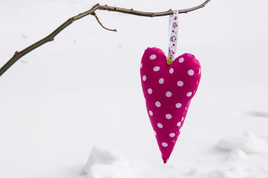 big beautiful tilda textile heart