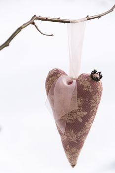 big beautiful tilda textile heart