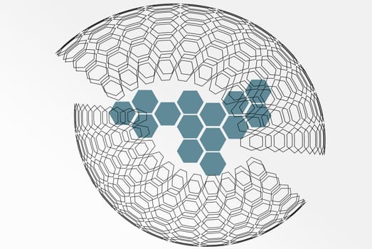 Abstract background base on wireframe shape, made from polygon