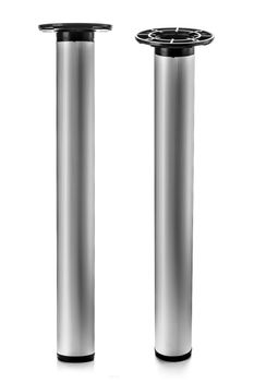 long metal furniture leg, isolated on white