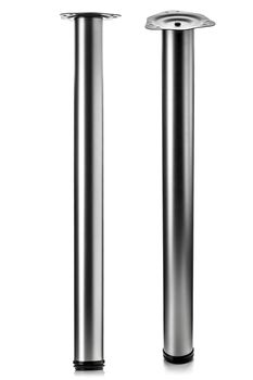 long metal furniture leg, isolated on white