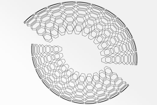 Abstract background base on wireframe shape, made from polygon